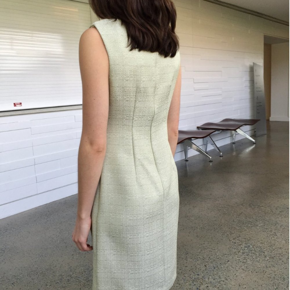 Connected Apparel, Light Green, Sleeveless, Sheath Dress, Size 6 - Picture 4 of 9